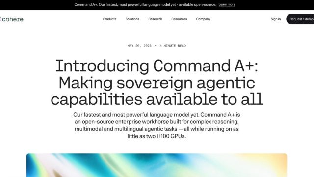 Revolutionizing Multimodal AI: Cohere's Command A+ Takes Center Stage