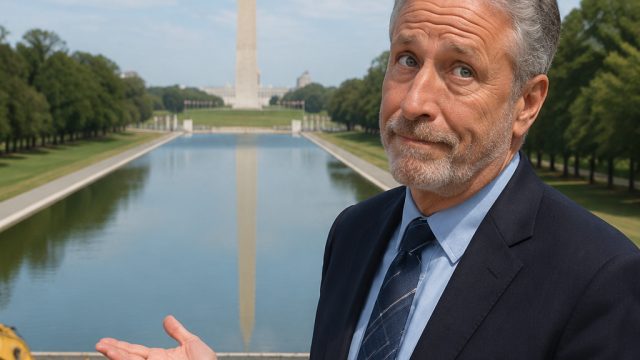 Jon Stewart Questions Trump’s Reflecting Pool Renovation Humorously