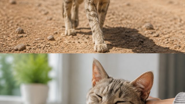 From Desert to Home: A Cat's Journey to Comfort and Companionship